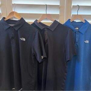 The North Face Men's Polo Shirt Trio - Black and Blue